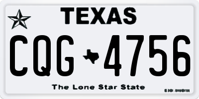 TX license plate CQG4756