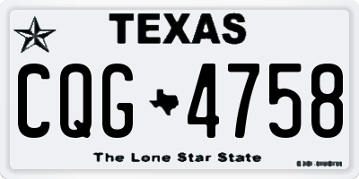 TX license plate CQG4758
