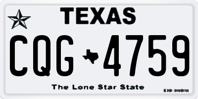 TX license plate CQG4759