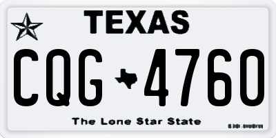 TX license plate CQG4760
