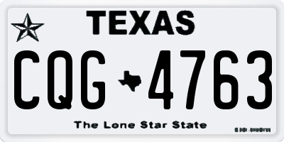 TX license plate CQG4763