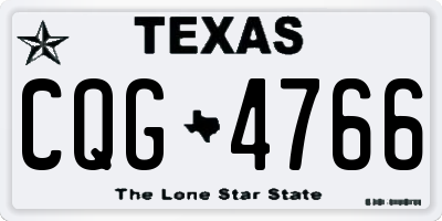 TX license plate CQG4766