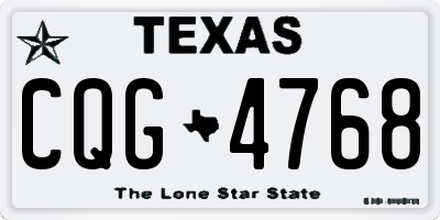 TX license plate CQG4768