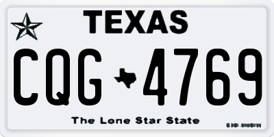 TX license plate CQG4769