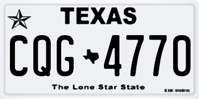 TX license plate CQG4770