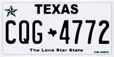 TX license plate CQG4772