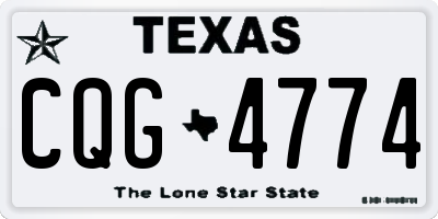 TX license plate CQG4774