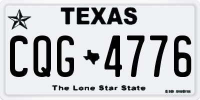 TX license plate CQG4776