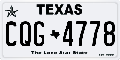 TX license plate CQG4778