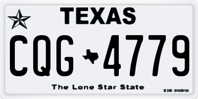 TX license plate CQG4779