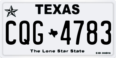 TX license plate CQG4783