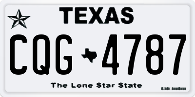 TX license plate CQG4787