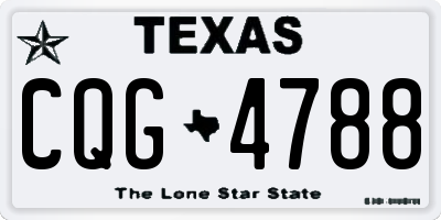TX license plate CQG4788