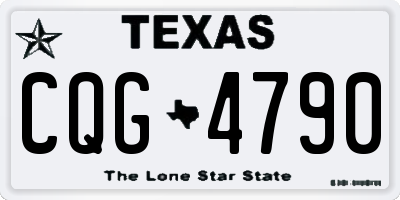 TX license plate CQG4790