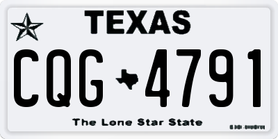TX license plate CQG4791