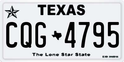 TX license plate CQG4795