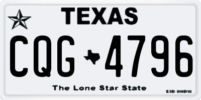 TX license plate CQG4796