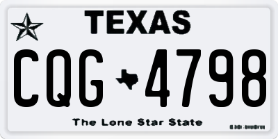 TX license plate CQG4798