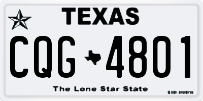 TX license plate CQG4801