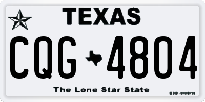 TX license plate CQG4804