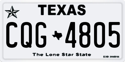 TX license plate CQG4805