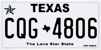 TX license plate CQG4806