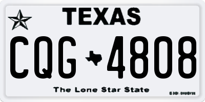 TX license plate CQG4808