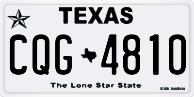 TX license plate CQG4810