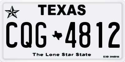 TX license plate CQG4812