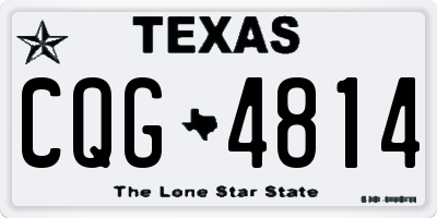 TX license plate CQG4814