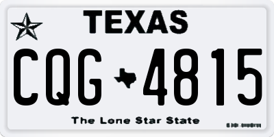 TX license plate CQG4815