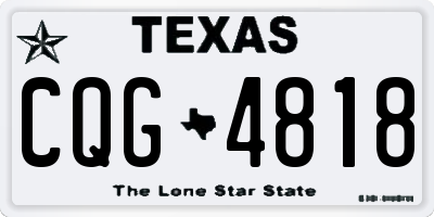 TX license plate CQG4818