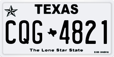 TX license plate CQG4821
