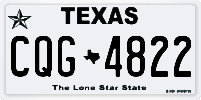 TX license plate CQG4822