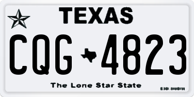 TX license plate CQG4823