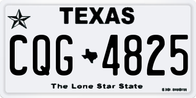 TX license plate CQG4825