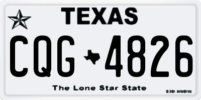 TX license plate CQG4826