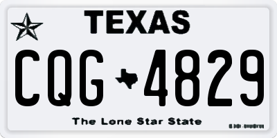 TX license plate CQG4829