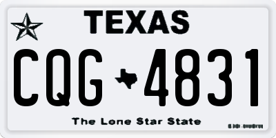 TX license plate CQG4831