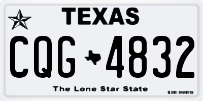 TX license plate CQG4832