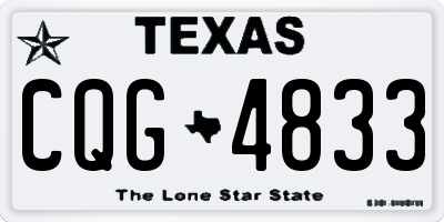 TX license plate CQG4833
