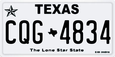 TX license plate CQG4834