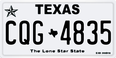 TX license plate CQG4835