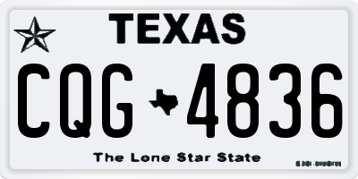 TX license plate CQG4836