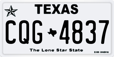 TX license plate CQG4837