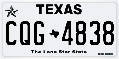 TX license plate CQG4838