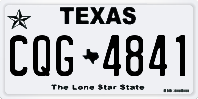 TX license plate CQG4841