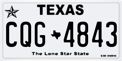 TX license plate CQG4843