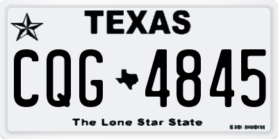 TX license plate CQG4845