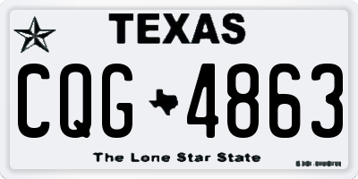 TX license plate CQG4863